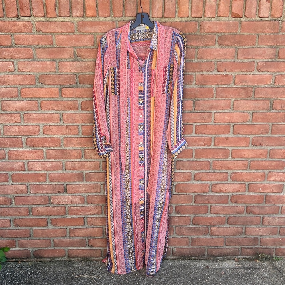 Printed Sheer Dress